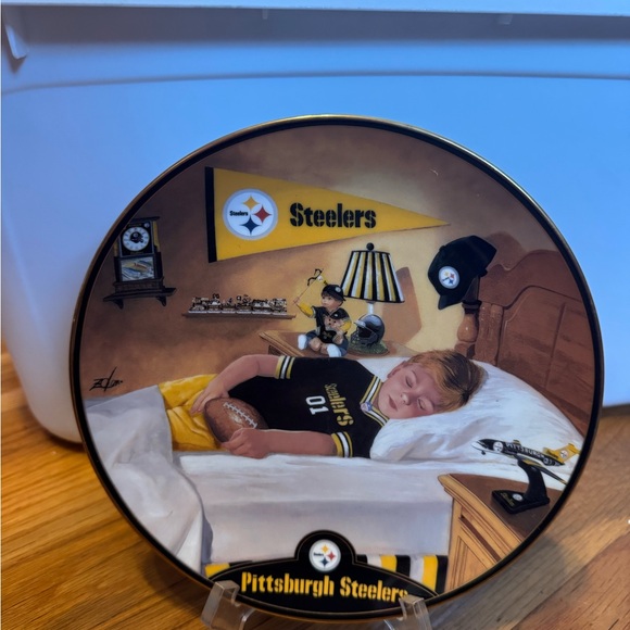 Rare Danbury Mint Pittsburgh Steelers Sleep Tight Rookie Plate